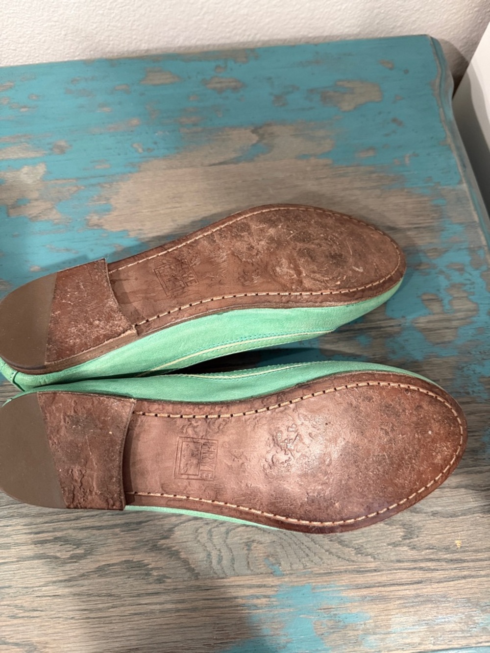 Frye Carson Ballet Flats Mint Green—9 - Picture 8 of 10